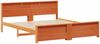vidaXL Bettrahmen Wachsbraun 200 x 200 cm Massives Kiefernholz 3394215 Bild 4