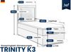 Best For Home Trinity K3 Einzel-Boxspringbett mit Bonnell-Federkern, Matratze, Topper und Bettkasten. Gepolstertes Bett mit Stauraum. Bild 3