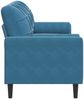 vidaXL 3-Sitzer-Sofa mit Zierkissen Blau 180 cm Samt 3278238 Bild 4