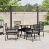 vidaXL Garten Essgruppe 5 pcs Schwarz Poly-Rattan 3334936 Bild 4