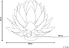 'Musone' Tischlampe Weiß 30 cm Blumenform Wasserlilie langes Kabel mit Schalter Kinderzimmer Beleuchtung Moderner Stil Bild 2