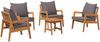 vidaXL Bistrogarnitur mit Kissen 5 pcs Braun Massivholz Akazie 3328612 Bild 2