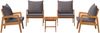 vidaXL Bistrogarnitur mit Kissen 5 pcs Braun Massivholz Akazie 3328612 Bild 5