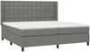 Boxspringbett mit Matratze Stoff Dunkelgrau 200x200 cm, Härtegrad: H2 [3131778] Bild 3