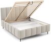 Home Collective Polsterbett Bett mit Stauraum Doppelbett Bettgestell mit Lattenrost (Größen: 140x200, 160x200, 180x200), weich gepolstert modernes Design mit Bettfüßen Beige Bild 4