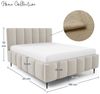 Home Collective Polsterbett Bett mit Stauraum Doppelbett Bettgestell mit Lattenrost (Größen: 140x200, 160x200, 180x200), weich gepolstert modernes Design mit Bettfüßen Beige Bild 3