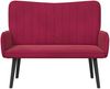vidaXL 2-Sitzer Sofa Weinrot 115 x 61 x 87 cm Samt (V) 42028954 Bild 4