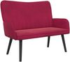 vidaXL 2-Sitzer Sofa Weinrot 115 x 61 x 87 cm Samt (V) 42028954 Bild 2