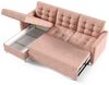 Ecksofa Sofa NURI Stoff Luis Graphit mit Schlaffunktion Ottomane Links Bild 3