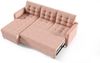 Ecksofa Sofa NURI Stoff Luis Graphit mit Schlaffunktion Ottomane Links Bild 2