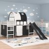 vidaXL Kinder-Etagenbett Weiß und Schwarz 100 x 200 cm Metall 42020855 Bild 3