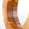 LebensWohnArt Wandspiegel Wandspiegel SLICE Teak ca. D35cm Bild 5