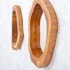 LebensWohnArt Wandspiegel Wandspiegel SLICE Teak ca. D35cm Bild 4