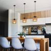 ZMH Pendelleuchte Vintage Hängelampe Rattan - Boho Hängeleuchte Holz 1 Flammig Küchenlampe Hängend Esstischlampe Schwarz in Natur aus Metall Bambus E27 Lampenschirm Korb für Esszimmer Wohnzimmer Bild 2