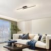 Nettlife LED Deckenleuchte Flur Wohnzimmer Schwarz moderne Kristall Deckenlampe 12/24W, LED fest integriert, Warmweiß, Flur Küche Bild 4
