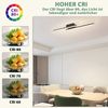 Nettlife LED Deckenleuchte Flur Wohnzimmer Schwarz moderne Kristall Deckenlampe 12/24W, LED fest integriert, Warmweiß, Flur Küche Bild 2