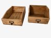 WestCraft Aufbewahrungsbox Stapelbare Holz Apotheker Schubladen Vintage aus Teak Holz, used look (1 St), sichtbarer Inhalt, Besteck-Kasten, Universal-Aufbewahrungs-Box Bild 2