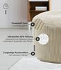 mokebo® Pouf, Hocker o. Sitzhocker aus Cord 30x50 cm 'Der Faule Lenz', Bodenkissen rund in beige, Fußhocker, Indoor Sitzkissen Stoff, Puff, Sitzpouf drinnen, kuschelig & weich, mit EPS-Perlen Füllung Bild 3