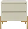 Vente-unique - KORASA Bedside table Holz, Platte Beige - B 40 cm x H 50 cm x L 50 cm Bild 3