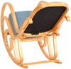 Schaukelstuhl M41, Schwingsessel Fernsehsessel, Massiv-Holz ~ Eiche-Optik, Stoff/Textil blau Bild 5
