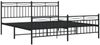 vidaXL Bettgestell mit Kopf- und Fußteil, Metall, Schwarz, 183x213 cm Bild 4