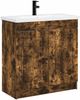 vidaXL Badezimmermöbel-Set Geräucherte Eiche 56 x 37,5 x 81 cm 3404129 Bild 2