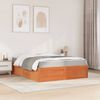 vidaXL Bett mit Matratze Wachsbraun 140x200 cm Massivholz Kiefer 3281936 Bild 3