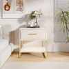 Simurq Nachttisch 2er Set,Nachtschrank mit LED Beleuchtung (2er-Set), LED-Leuchten, 40 x 31 x 50 cm, beige Bild 4