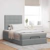 vidaXL Ottoman-Bett mit Matratze Hellgrau 120x200 cm Stoff 3313147 Bild 3