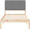 vidaXL Bettgestell mit gepolstertem Kopfteil Hellgrau 75 x 190 cm 877949 Bild 5