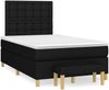vidaXL Boxspringbett mit Matratze Schwarz 120x190 cm Stoff 3270434 Bild 2