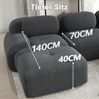 Modulares Ecksofa aus Cordstoff, rahmenlos, 298x178x75 cm, grau Bild 5