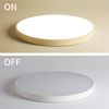 style home LED Deckenleuchte Runde Deckenlampe aus Metall, LED fest integriert, Leuchte für Wohnzimmer Schlafzimmer Küche Büro, 50x50x4cm, Weiß Bild 1