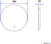 EMKE LED Badspiegel mit Beleuchtung Touch Dimmbar Touch Rund Lichtspiegel ф70cm 6500K Speicherfunktion Wandspiegel Bild 5
