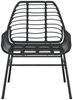 vidaXL Gartenstühle 2 Stk. Schwarz Poly Rattan 369091 Bild 5