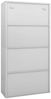 vidaXL Büroschrank Hellgrau 90 x 40 x 180 cm Stahl und Gehärtetes Glas [335939] Bild 5
