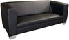 Edles Loungesofa Chicago 3 Sitzer in Kunstleder Schwarz Couch Polstersofa Sofa Bild 2