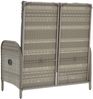 vidaXL Gartenbank mit Liegefunktion und Kissen 107 cm Poly Rattan Grau 319893 Bild 5