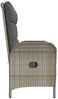 vidaXL Gartenbank mit Liegefunktion und Kissen 107 cm Poly Rattan Grau 319893 Bild 4