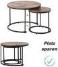 HAUSS SPOLE Couchtisch Runder Couchtisch 2er Set Satz Kaffeetisch Beistelltisch (2-St, 2 Stücke Groß und Klein) Bild 3