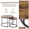 HAUSS SPOLE Couchtisch Runder Couchtisch 2er Set Satz Kaffeetisch Beistelltisch (2-St, 2 Stücke Groß und Klein) Bild 4