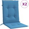vidaXL Niedriglehner-Auflagen 2 Stk. Melange Blau 100x50x4 cm Stoff 4002457 Bild 2