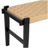 Bank Lebona aus Eichenholz und Papiergarn - 110 cm, Schwarz/Beige Bild 5