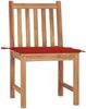 vidaXL Gartenstühle 2 Stk. mit Kissen Massivholz Teak 3062922 Bild 2
