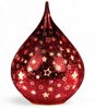 formano LED Deko Farbglas Tropfen Sterne Rot 21 cm Glasleuchte in Crackle-Optik + Timer (6h an/18h aus), Batteriebetrieben. – Stimmungslicht Winter & Weihnachten Dekoleuchte für gemütliches Zuhause Bild 4
