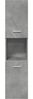 vidaXL Bad-Hängeschrank Betongrau 30x30x130 cm Holzwerkstoff 856220 Bild 4