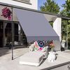 BBWL Klemmmarkise Gelenkarmmarkise ohne Bohren höhenverstellbar UV-Schutz Handkurbel Klemmmarkise Balkon Aluminium Grau Bild 4