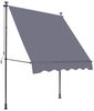 BBWL Klemmmarkise Gelenkarmmarkise ohne Bohren höhenverstellbar UV-Schutz Handkurbel Klemmmarkise Balkon Aluminium Grau Bild 2