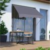 BBWL Klemmmarkise Gelenkarmmarkise ohne Bohren höhenverstellbar UV-Schutz Handkurbel Klemmmarkise Balkon Aluminium Grau Bild 3
