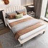 HAUSS SPOLE Polsterbett 140x200cm mit Lattenrost und Kopfteil, Jugendbett, Samt, Beige Bild 5